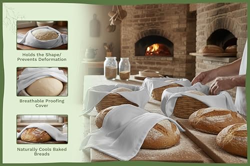 Organic Cotton Tea Towels for Embroidery (5 Count)