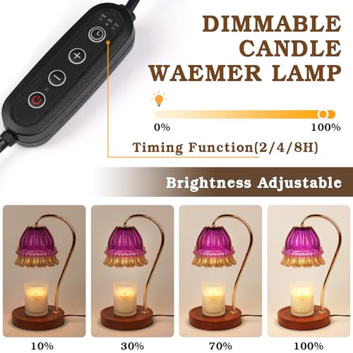 Flower Candle Warmer Lamp with Timer