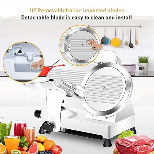 Commercial Meat Slicer 10 inch Electric Food Slicer Frozen Meat