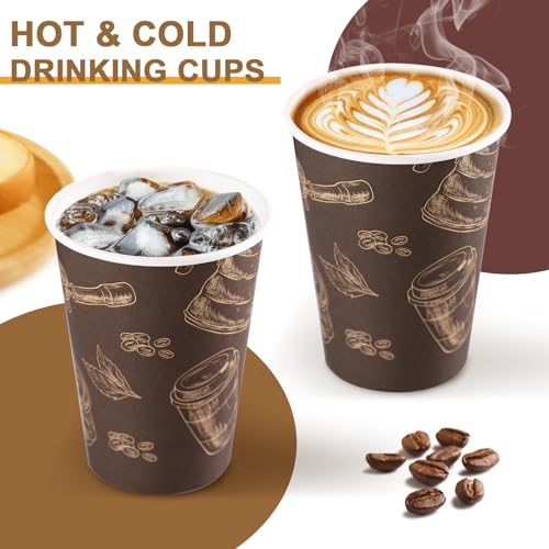 12 oz 500 Pack Disposable Coffee Cups (500 Count)
