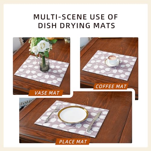 Dish Drying Mat Absorbent Diatomite Tulip Coffee Mat