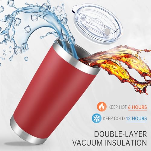 20 oz Tumblers Bulk Stainless Steel Tumbler with Lid (6 Count)