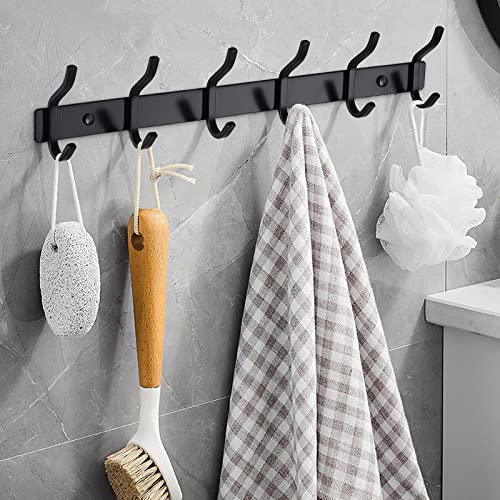 23 Inch Coat Rack Wall Mount with 8 Hooks (2 Count)