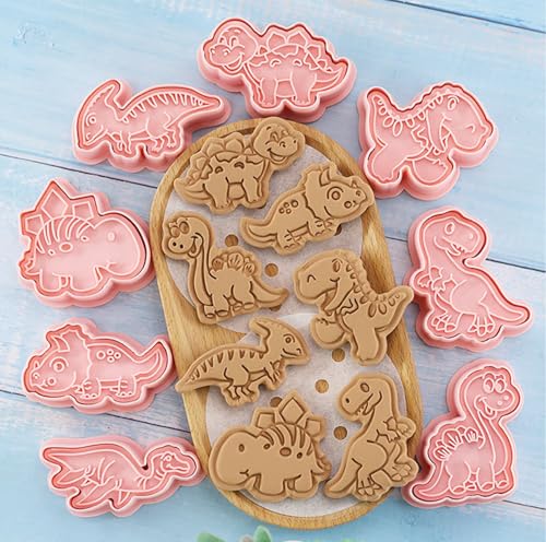 8 Pcs Dinosaur Cookie Cutters Set