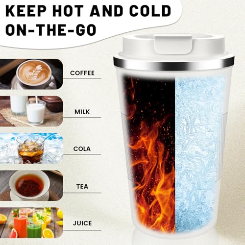 Insulated Coffee Tumblers with Flip Lid 12oz
