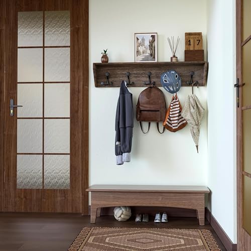 Wall Shelf with Hooks