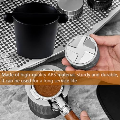 5inch Knock Box Espresso Knock Box Silicone coffee Tamper Mat Espresso Machine Accessories Set of 2 with Removable Knock Bar and Anti