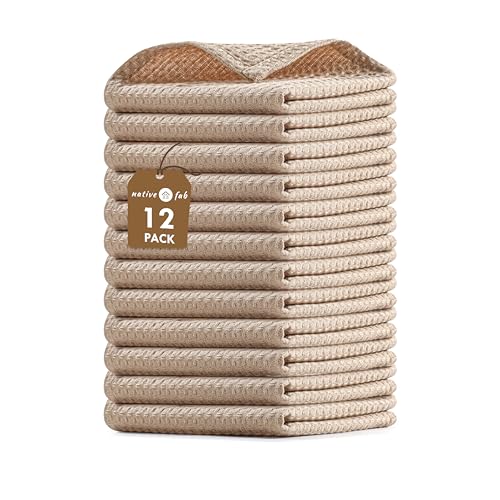 Waffle 12 Pack Dish Cloths (12 Count)