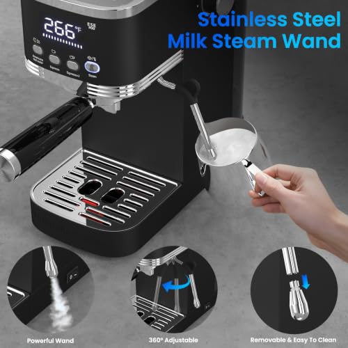 Espresso Machine with Adjustable Extraction Temperature