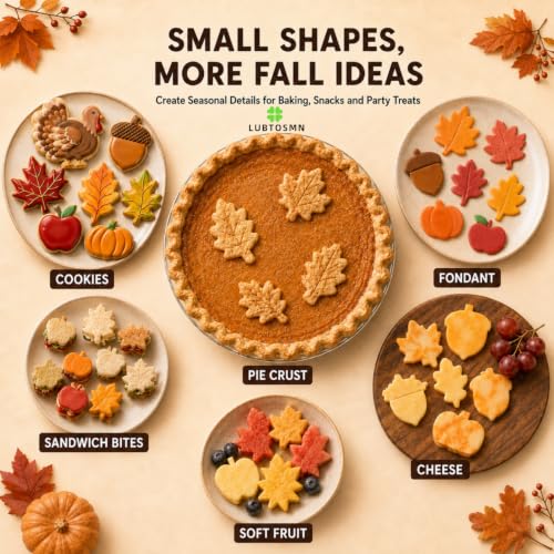 7 Pcs Mini Fall Cookie Cutter Set