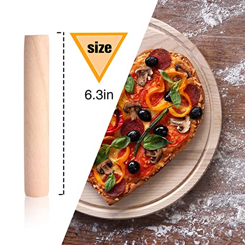 50 Pieces Small Rolling Pin Wood Mini Dumpling Dough Roller (50 Count)