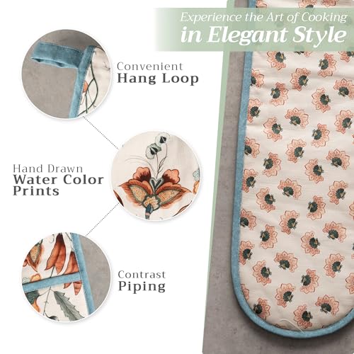 Double Oven Mitts 100% Cotton Double Oven Glove
