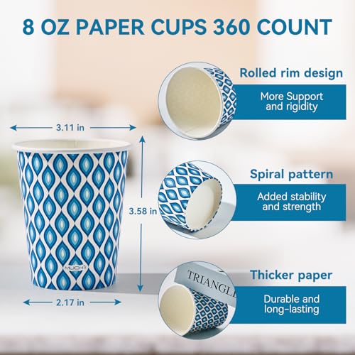 8 oz Paper Cups (360 Count)