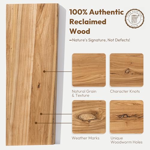 Wood Floating Shelves Live Edge 24” Set of 2 (2 Count)