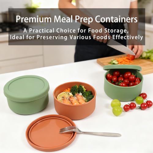 24 fl oz Silicone Airtight Lunch Bowl with Lid