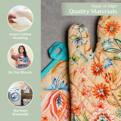 100% Cotton Oven Mitt & Pot Holder Set (2 Count)