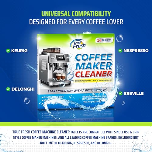 Coffee Machine Descaler & Cleaner Tablets (24 Count)