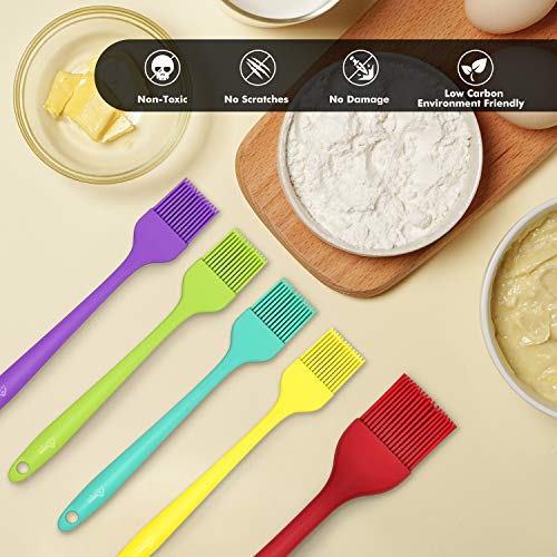 600℉ Heat Resistant BPA Free Silicone Marinading Meat Grill Basting Pastry Brush for Oil Butter Sauce Sausages Desserts Turkey Baster Grill Barbecue
