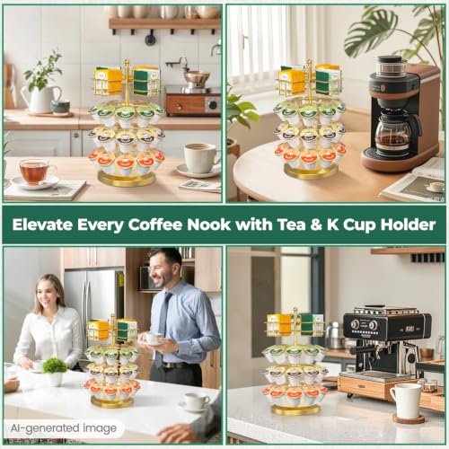 K Cup Holder Coffee Pod Organizer Carousel for Countertop