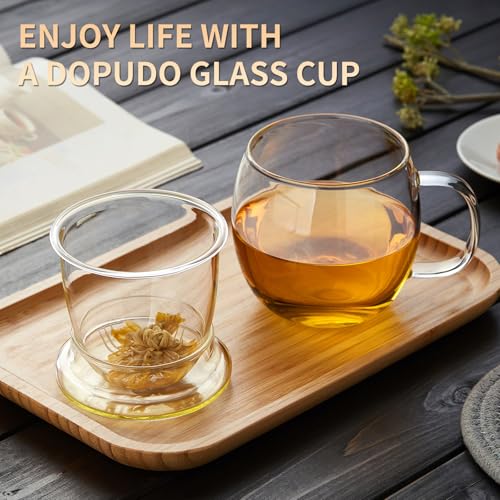 Glass Tea Cup with Infuser and Lid