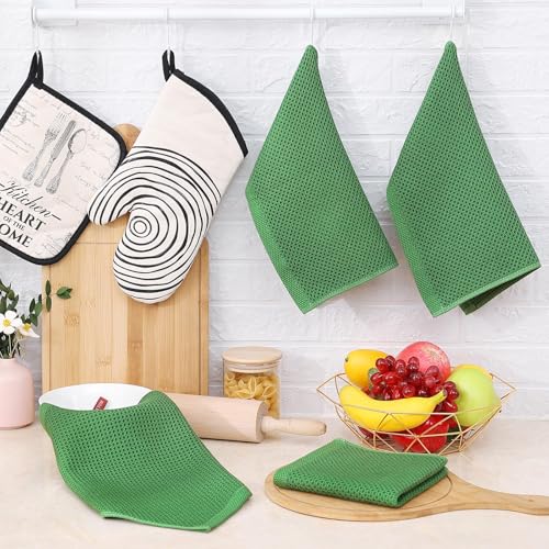 100% Cotton Waffle Weave Kitchen Dish Cloths 24 (24 Count)