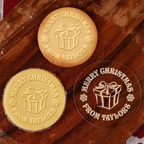 2025 Personalized Christmas Cookie Stamp Unique 3D Embossed Design Fun Tool for Baking Art