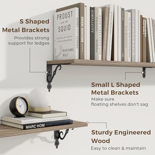 Floating Shelves for Wall Decor (2 Count)