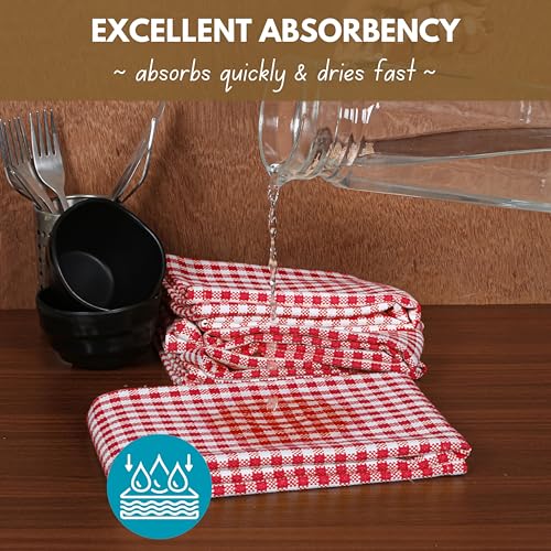6 Pack Kitchen Towel with Hanging Loop 16x26 inches (6 Count)