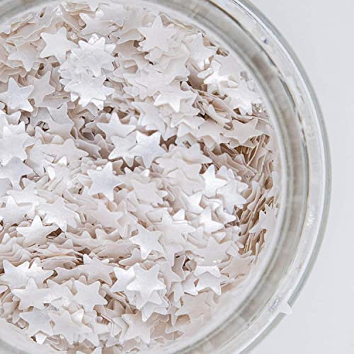 Edible Glitter Sprinkles for Cookie Decorating Edible Glitter for Drinks Fancy Silver Star Sprinkles for Cake Decorating Drink Glitters Cake Decorations Glitters for Cakes Vegan Sprinkle
