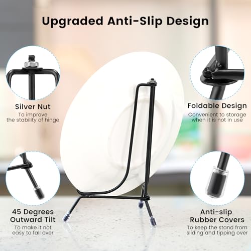 10 Pack Upgraded Plate Display Stands (10 Count)