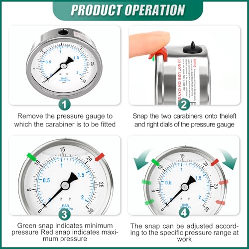 0 30PSI Stainless Steel Liquid Filled Pressure Gauge