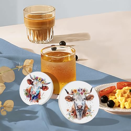 6 Pcs Coasters for Drinks with Holder