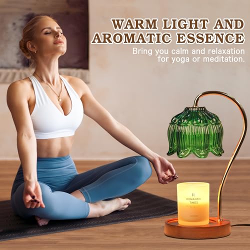 Green Candle Warmer Lamp with Timer