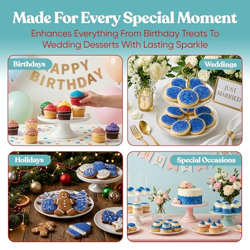 Blue Sanding Sugar for Baking & Cookie Decorating (5 Ounce)