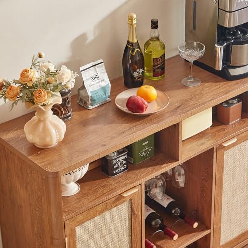 Rattan Wine Bar Cabinet with 2 Doors