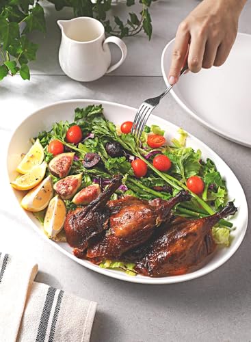 2 Pack Porcelain Oval Serving Platters (2 Count)