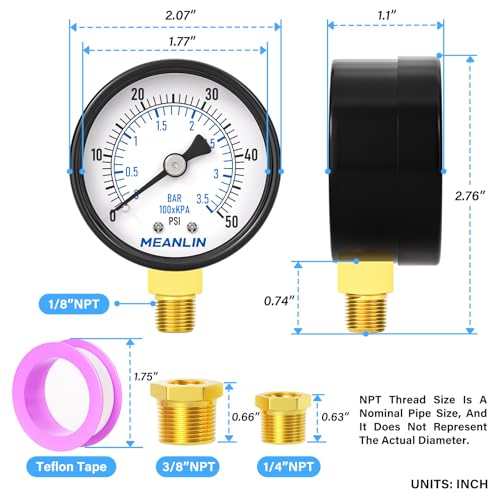 0 50Psi 2" DIAL FACE 1