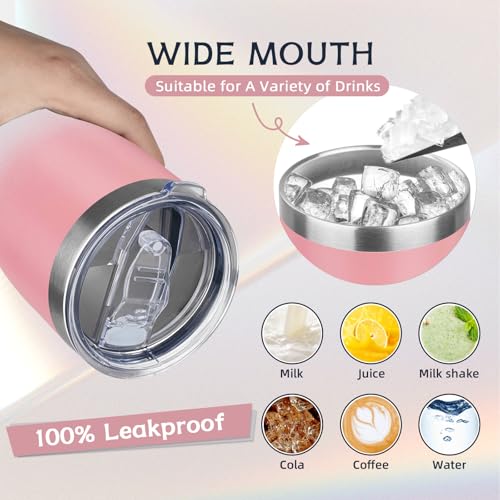 20oz Insulated Tumbler with Lid Straw Travel Coffee Mug
