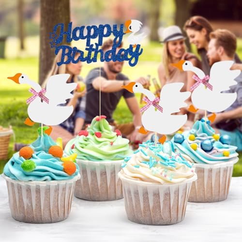 12PCS Silly Goose Cupcake Toppers
