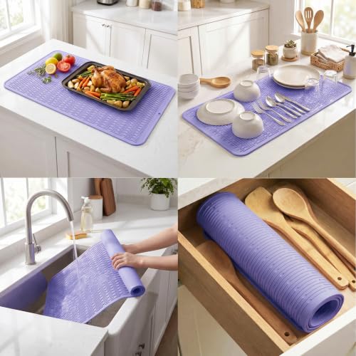Silicone Dish Drying Mat for Multiple Usage