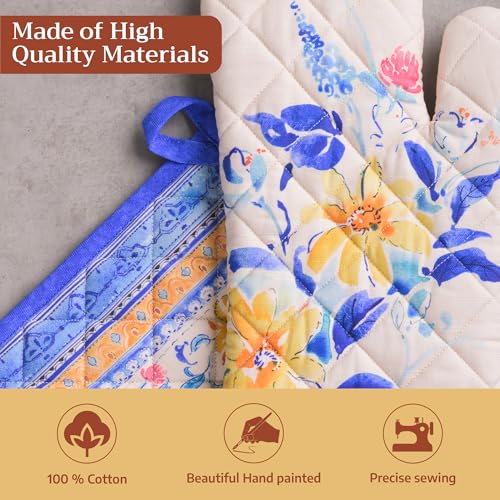 100% Cotton Oven Mitt & Pot Holder Set (2 Count)
