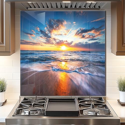 Tempered Glass Backsplash for Kitchen