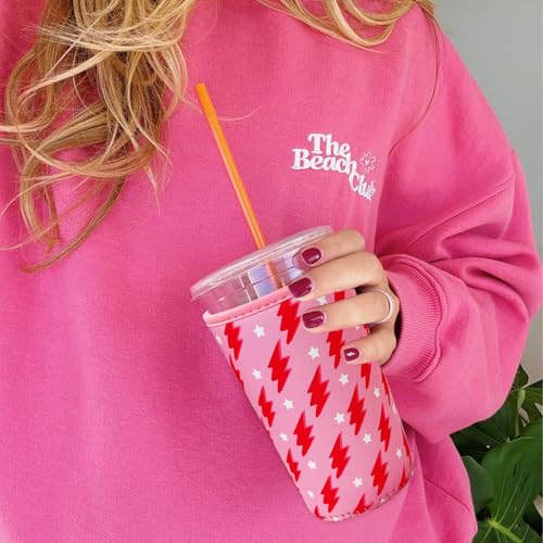 Reusable Insulated Neoprene Iced Coffee Cup Sleeve (3 Count)