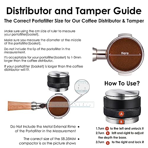 58mm Coffee Distributor and Tamper Dual Head