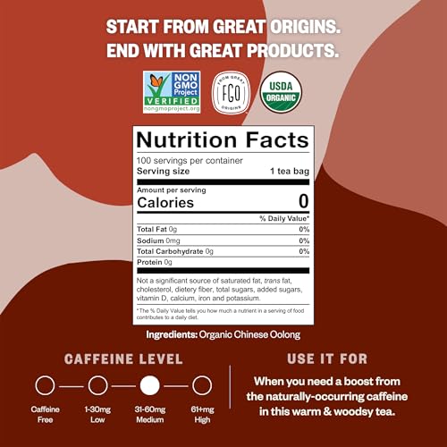 Organic Oolong Tea (100 Count)