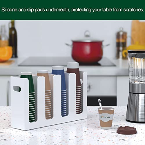 Disposable Coffee Cup Dispenser with Handles (4 Count)