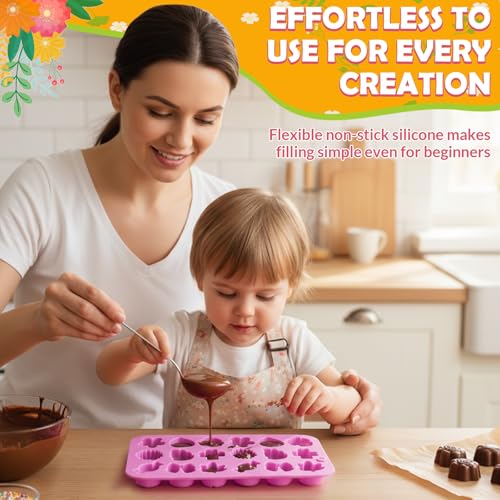 Flower Candy Molds Silicone (2 Count)
