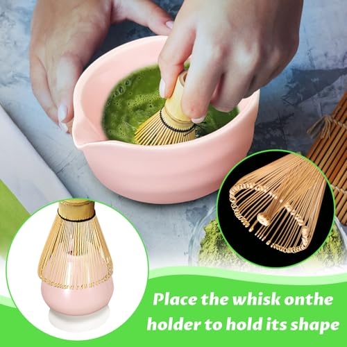 Matcha Set 6 Pcs Matcha Whisk Set with 20 oz Bowl