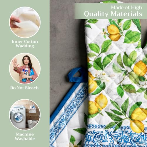 100% Cotton Oven Mitt & Pot Holder Set (2 Count)