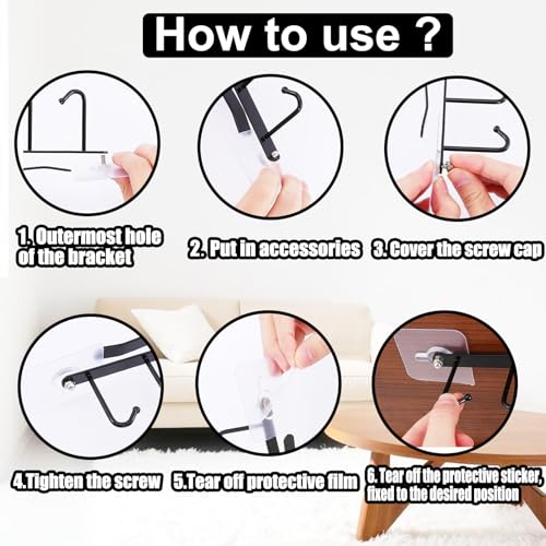 6PCS Mug Hooks Under Cabinet (6 Count)